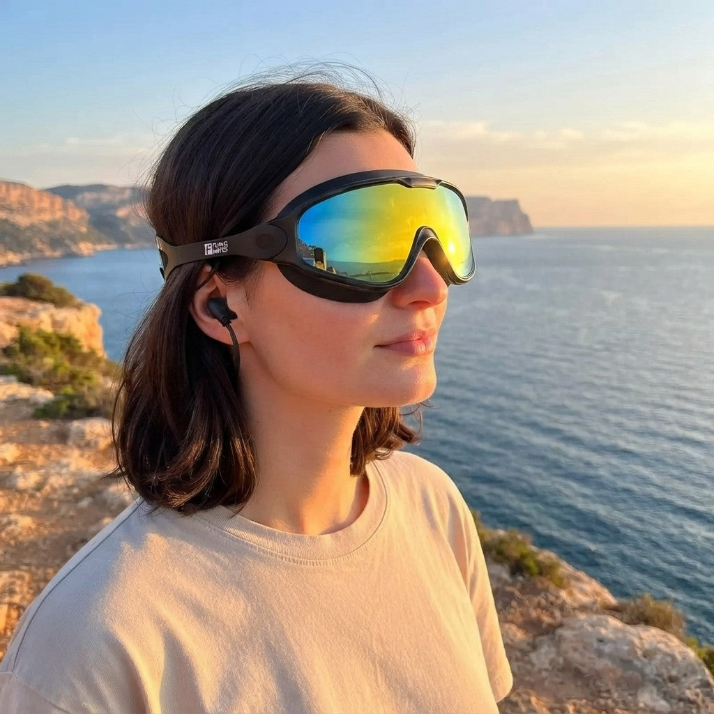 Large Frame Adult Swim Goggles Anti-Fog Wide View Coated Lens UV Protection Pool Swimming Glasses for Adult Youth Men Women