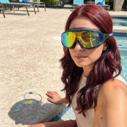 Large Frame Adult Swim Goggles Anti-Fog Wide View Coated Lens UV Protection Pool Swimming Glasses for Adult Youth Men Women
